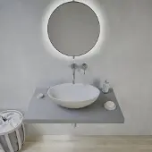 Ideavit Opbouw waskom solidthin 50x33x14.5 cm solid surface mat grijs