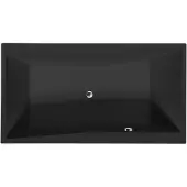 Polysan Quest Rechthoekig bad 180x100x49cm, zwart mat