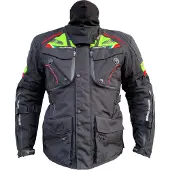 MUGENRACE Mars Zwarte Neon Waterdichte Textieljas Maat 3XL