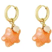 Cala Rose Oorbellen 'OCEAN STAR' oranje