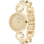 GUESS Analoog horloge 'Empower' champagne / goud / transparant