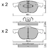 AISIN BPFO-1004 Remblokken