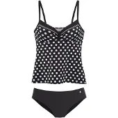LASCANA Tankini zwart / wit