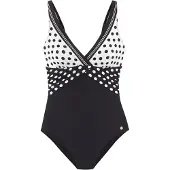 LASCANA Badpak ecru / zalm roze / zwart