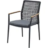 AVH-Collectie Salta dining tuinstoel rope aluminium antraciet stapelbaar