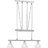 TRIO Moderne Hanglamp Series 3751 3-lichts nikkel mat