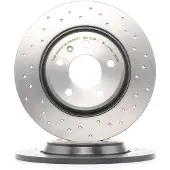 Brembo 09-16 Audi A4/A4 Quattro/10-14 A5/09-16 Q5 Rear Premium Xtra Cross Drilled UV Coated Rotor