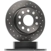 Brembo Remschijf 0895021X achter, gelocht, geperforeerd, volledig, 1 Stuk