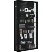 VCM Vitrosa Maxi vitrinekast Wandmodel - 59x18x114.3 cm - zwart