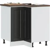 DKD Home Decor Keukenonderkast voor hoek, model Porto, zwart, gemaakt van houtvezel