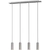 TRIO Hanglamp Marley 4-lichts nikkel mat