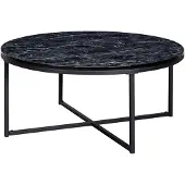 Wohnling Salontafel marmerlook zwart 80 cm - WL6.247