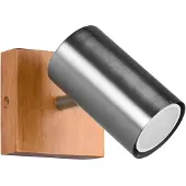 TRIO MARLEY - Spot - Nikkel mat - excl. 1x GU10 4,5W - Houten element