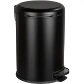 Wenko Pedaalemmer Leman Easy-close 20 Liter mat zwart - Easy Close deksel - Afvalemmer - Prullenbak - Afvalbak - Vuilbak - Vuilnisbak