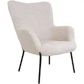 House Nordic Fauteuil Glasgow teddystof | polyester wit 70x98x79 cm fauteuils | NADUVI