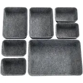 Wenko Organizer Opbergdozen voor lades, 3 maten, gerecycled polyester vilt (set, 7-delig)