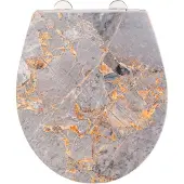 Wenko Embossed softclose toiletzitting Grey Marble