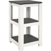 Haku Bijzettafel Marius 40x40cm, 1 legplank - wit/antraciet
