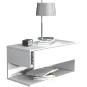 Hioshop UsalXL60 nachtkastje wandmontage 1 lade 1 plank wit.
