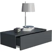 Hioshop UsalM60 nachtkastje wandmontage 1 lade antraciet.