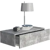Hioshop UsalM60 nachtkastje wandmontage 1 lade beton decor.