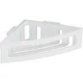 Wenko Turbo-Loc Bralia Hoekrek wit mat 35x9cm - Doucherek - Douchemand - Bevestigen zonder boren - Zelfklevend