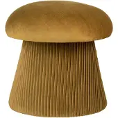 You do it Poef Hampton velvet | fluweel geel 39x39x42 cm poefs | NADUVI