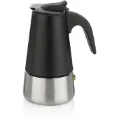 kela Koffiekan voor espresso, Ferrara, roestvrij staal, zwart, 17,0 cm, 9,0 cm, 200,0 ml