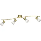 TRIO LED plafondspot Levisto 4-lichts messing mat