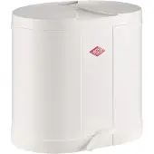 Wesco Eco-verzamelaar Prullenbak | 30 Liter | Duo Pedaalemmer (2x15 Liter) | Metaal - Wit | Afvalscheiding - Made in Germany