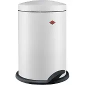 Wesco 116 (Alpha) Prullenbak | Pedaalemmer | 13 Liter | Metaal - Mat wit | Vuilnisbak - Made in Germany