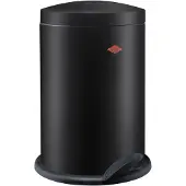 Wesco 116 (Alpha) Prullenbak | Pedaalemmer | 13 Liter | Metaal - Matzwart | Vuilnisbak - Made in Germany