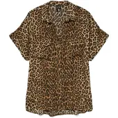 Vero Moda Blouse 'VMBumpy' cognac / lichtbruin / zilver