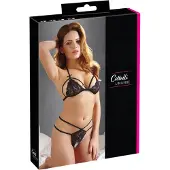 Cottelli - Open bh set - Kant - Zwart