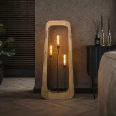 Zijlstra Vloerlamp Woodframe, hout licht, Woon-/ Eetkamer, Hout, Modern, vloerlamp hout