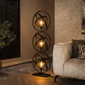 Zijlstra Vloerlamp Orbit, zwart, Woon-/ Eetkamer, metaal, Modern, vloerlamp