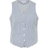 Comma casual identity Gilet blauw denim / wit