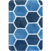 Dutch House Rennes Badmat 60x90cm blauw blauw Microfiber Badkamermat