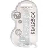 Realrock - doorzichtige realistische dildo - transparant - 17cm