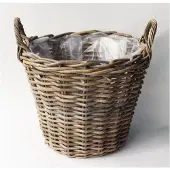 Van der leeden Mand Rotan Antique Grey D42H32 cm