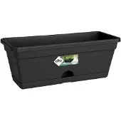Elho Bloempot Green Basics Mini - Kunststof - Zwart - Diam.29,5xh15,5cm