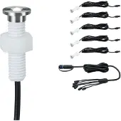 Paulmann Plug & Shine LED-grondinbouwlamp MicroPen II Uitbreidingsset IP67 3000K 5x0,2W Zilver