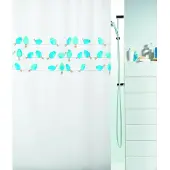 Spirella Douchegordijn Birdy Blauw 180cm