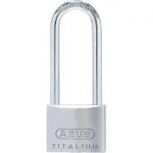 ABUS Hangslot Met Sleutel Titalium Tkti46/50hb80 - Aluminium Lange Beugel Voor Buiten - Behuizing 50 Mm, Beugel 80 Mm