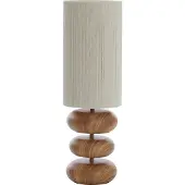 Light & Living Tafellamp Danialo Wit / Naturel D 22 H 68 Cm