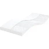 vidaXL Schuimmatras 7 zones hardheid 20 ILD 90x220 cm wit