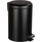 Wenko Pedaalemmer Leman Easy-close 12 Liter mat zwart - Easy Close deksel - Afvalemmer - Prullenbak - Afvalbak - Vuilbak - Vuilnisbak