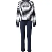 Marc O'Polo Pyjama 'Mix & Match' donkerblauw / wit