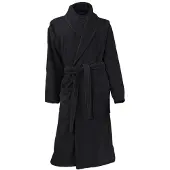 Linnick Wafel Badjas Velour Katoen - black - M
