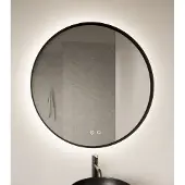 Gliss Design Athena badkamer spiegel mat zwart 40 cm